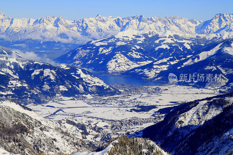 全景图在Kaprun, Zell am see和Tirol